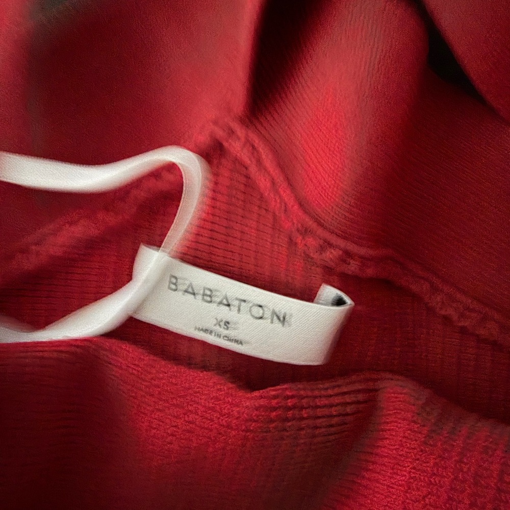 Babaton Red Ribbed Crossback Tank - Picture 2 of 2